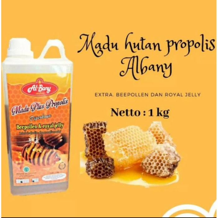 

madu- madu murni asli hutan plus propolis al bany 1kg 1000 gram -madu.