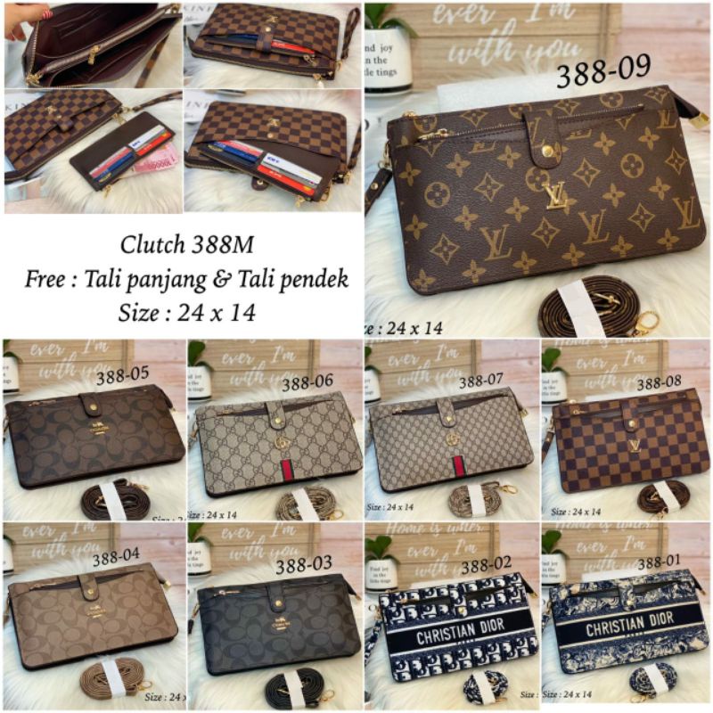 Clutch/handbag 388M kancing depan 3ruang