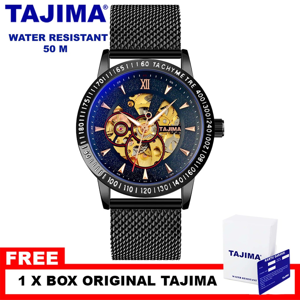 TAJIMA Jam Tangan Automatic 1894 Tahan Air 50 Meter Garansi 1 Tahun