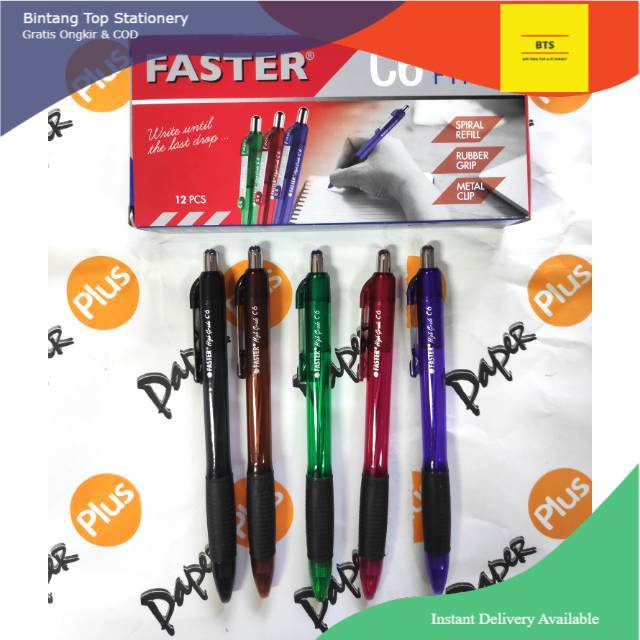 

[BTS] Pulpen / Ballpoint FASTER C6 Tiktok(12pcs)