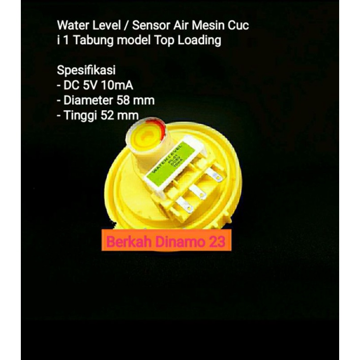 Water Level / Sensor Air Mesin Cuci 1 Tabung otomatis model Top Loading