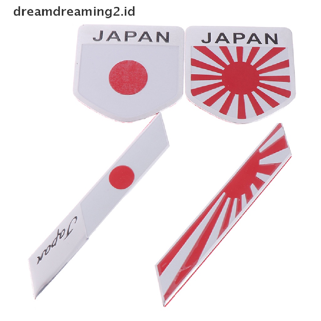 (LIKE) 1pc emblem Bendera Jepang o Bahan alloy Untuk Dekorasi Mobil / Motor