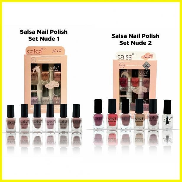 Salsa Nail Polish (Ecer) Nude Series 01  Nude 02 Matte Set A Glossy Set B Cat kuku (KIM)