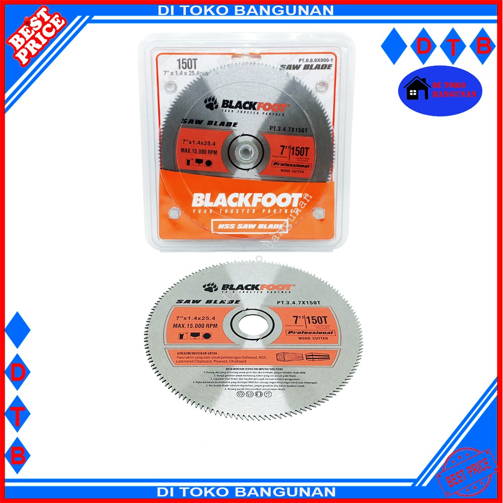 Mata Potong Kayu Saw Blade 7X80T Blackfoot