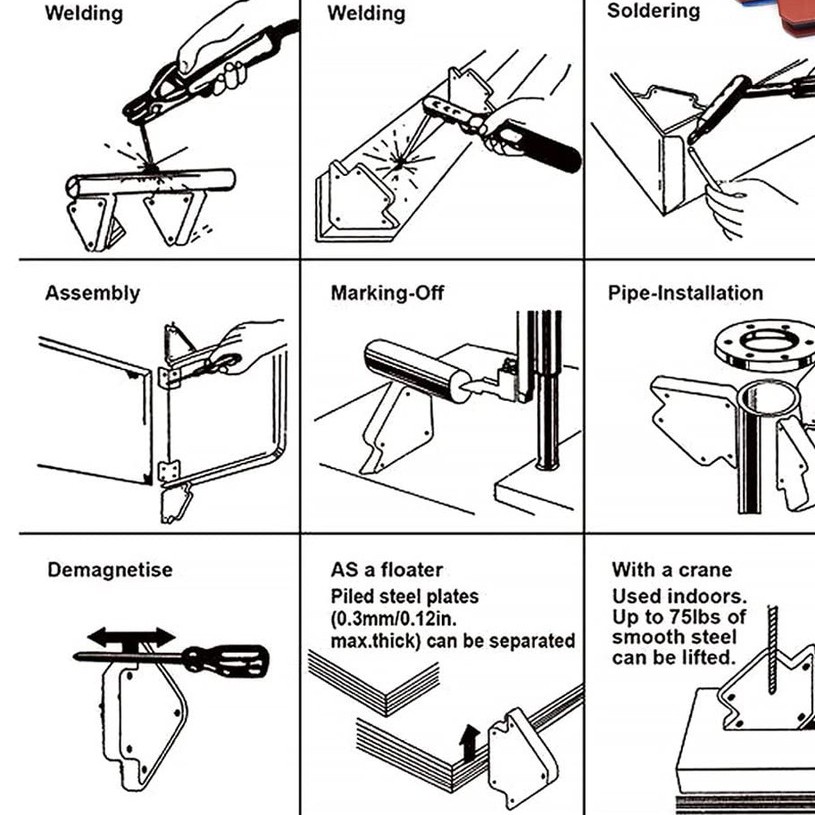 JUAL MURAH KDK Siku Magnet 25 Lbs 3 Inch - Smart Welding Arrow Las SPT GAMBAR-SIKU MAGNET KDK