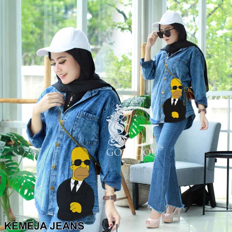 TALITHA LONG TUNIK // BELLE KEMEJA JEANS  BY GOZZOQU