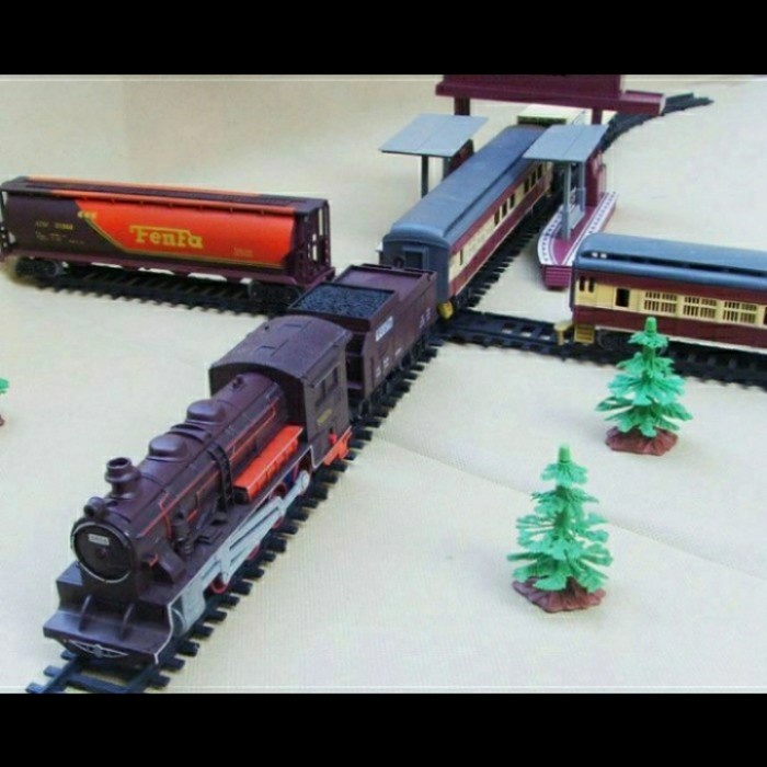 Quie / mainan anak kereta api besar fenfa hitam Kekinian Terlaris