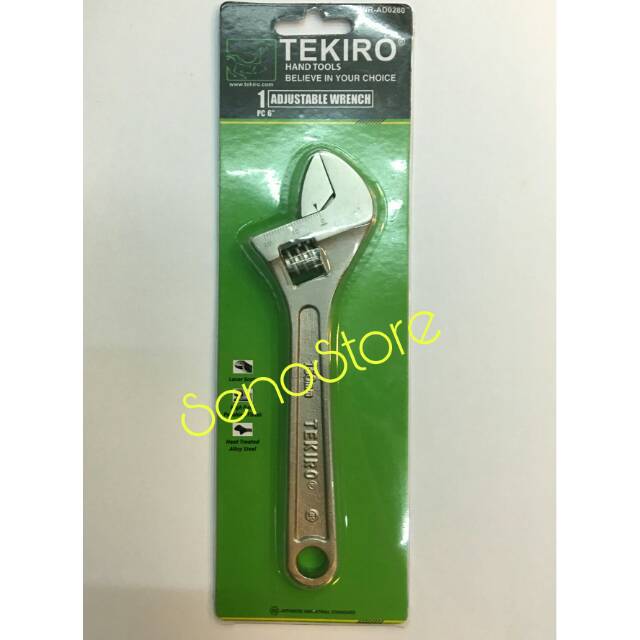 TEKIRO Kunci Inggris Hitam 8"