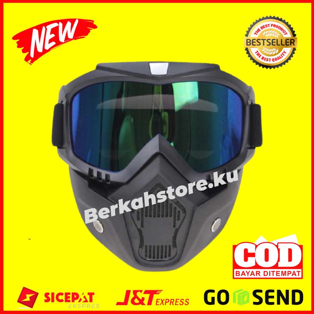 Kacamata Goggles Mask Motor Retro Windproof