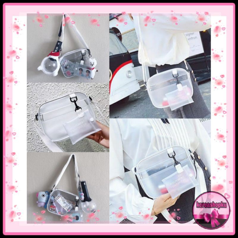 TAS TRANSPARAN KPOP SLING BAG KOREA BAG KOREAN