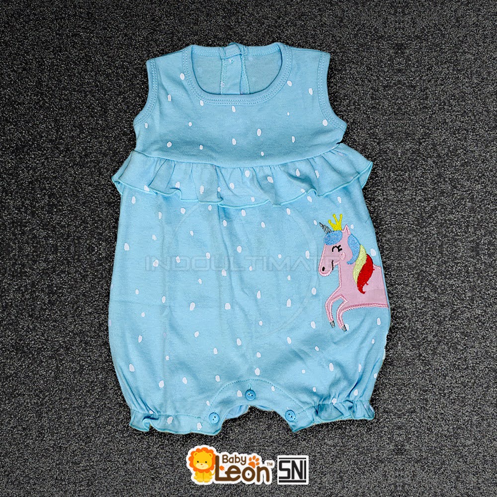 Jumsuit Bayi Perempuan Lengan Kutung BABY LEON GY-046 Jumper Kerut Kutung Jumpsuit Bayi Balita Cewek