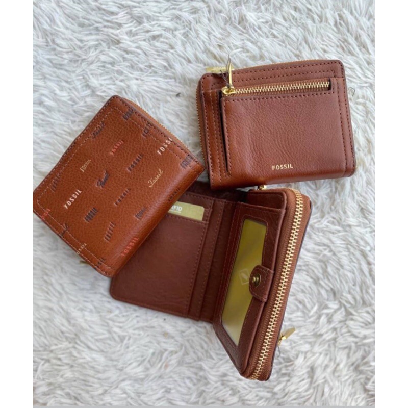 fossil Logan Small RFID Bifold Brown (Preloved)