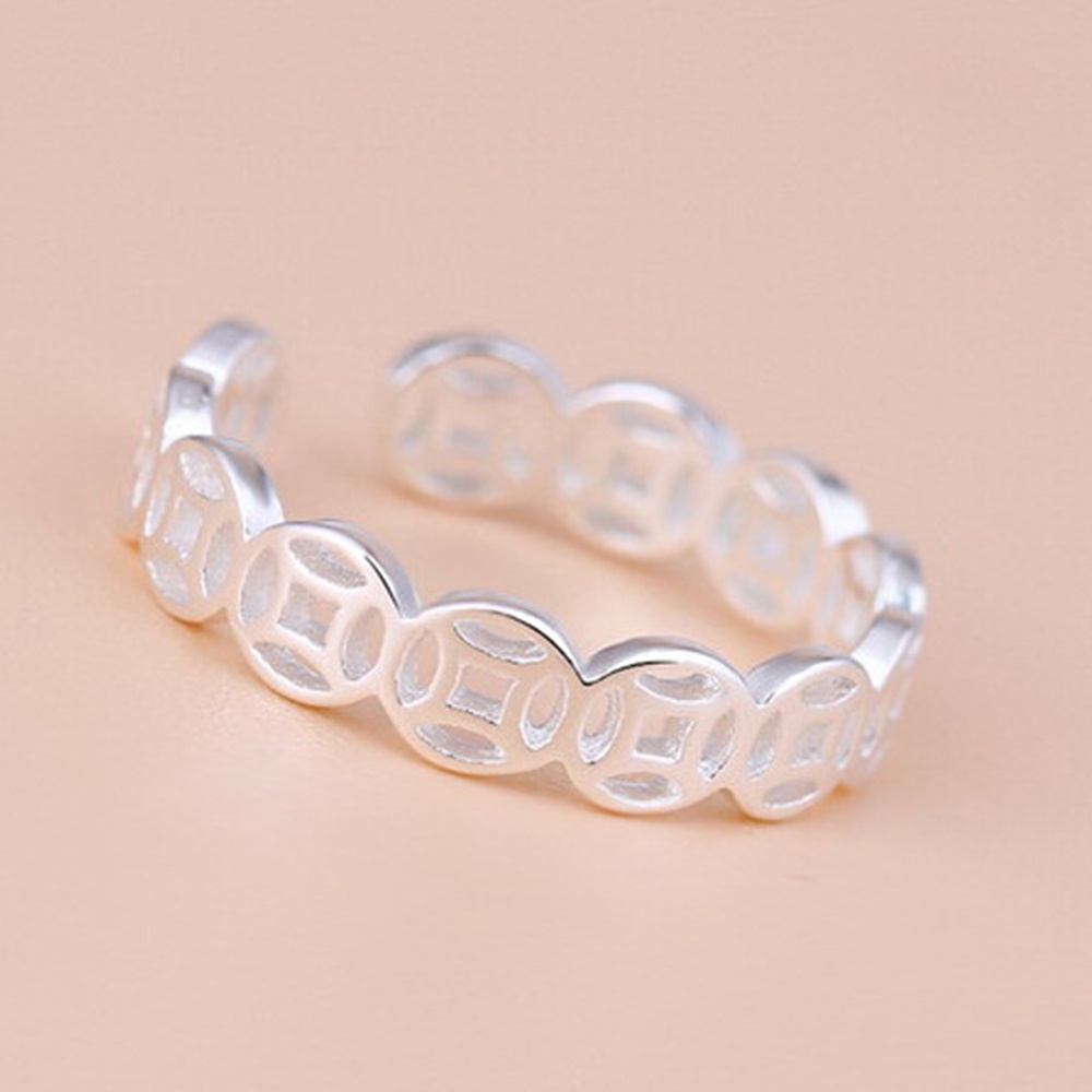 【COD Tangding】Contracted Good Luck Copper Coins Index Finger Tail Ring Korea Fashion Accessories Jewelry