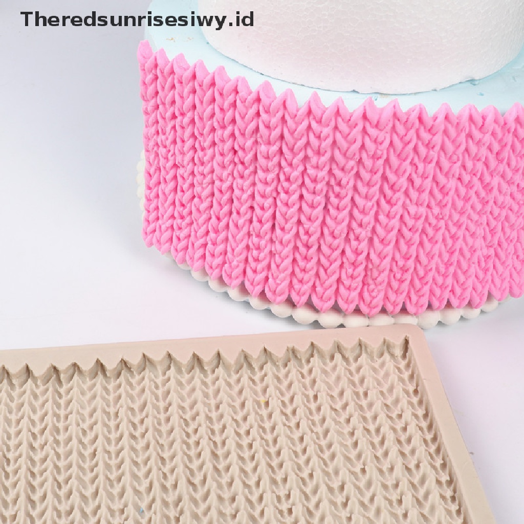 # Alat Rumah Tangga # Cetakan Fondant Bentuk Sweater Rajut Bahan Silikon