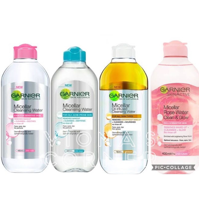 Garnier Micellar Water 400 mL Pink/Blue/Oil Infused/Rose