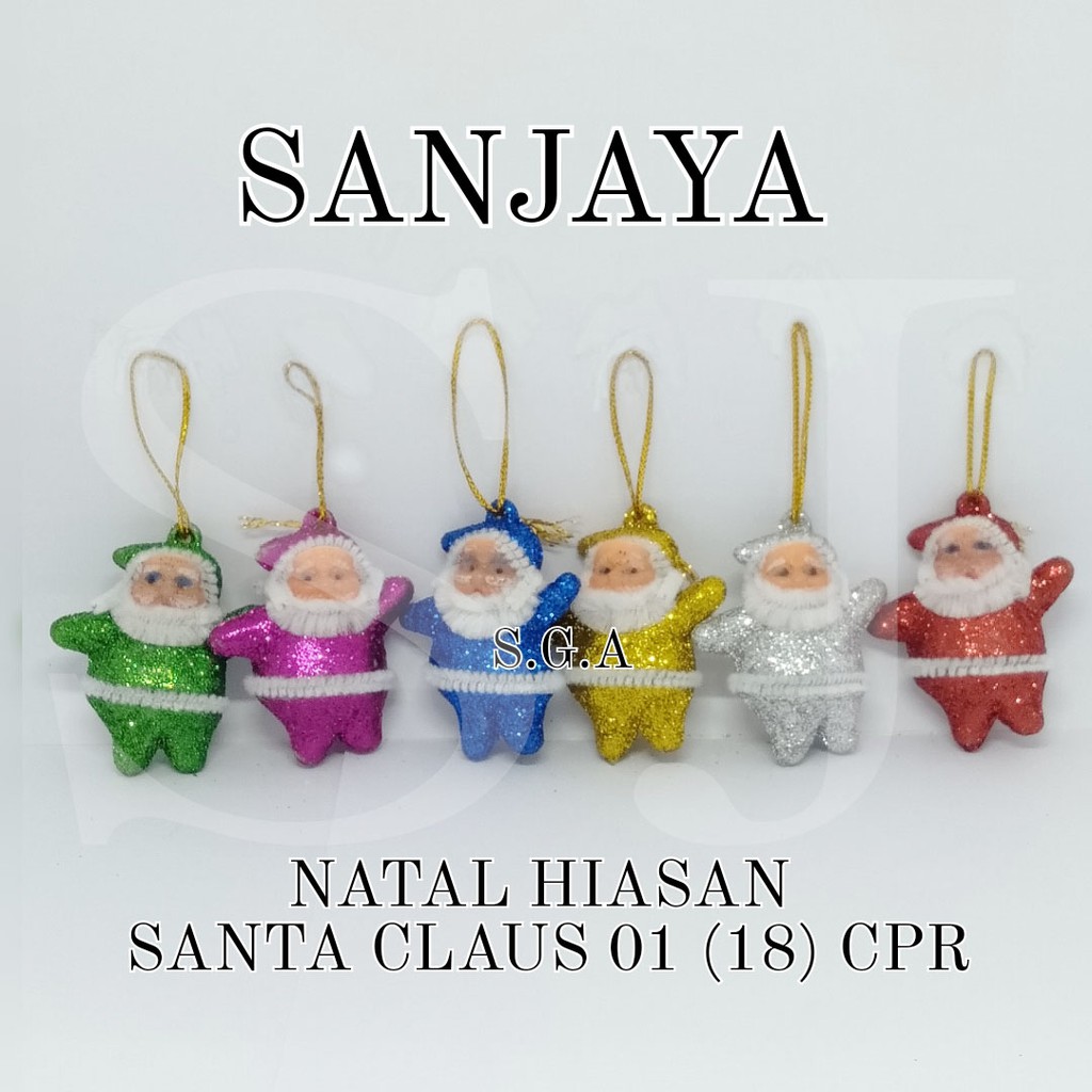 [1 Bks] Boneka Santa Claus Hiasan Aksesoris Natal / Ornamen Natal / Dekorasi Pohon Natal / Natal Hiasan Santa Claus 01(18) Cpr