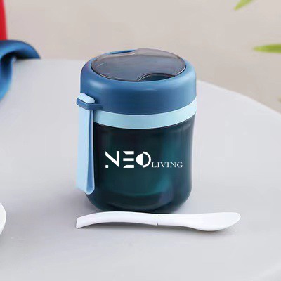 Mangkok Sup Free Sendok Cangkir Sup 450ml / Termos Sup Stainless Anti Tumpah Neo Living