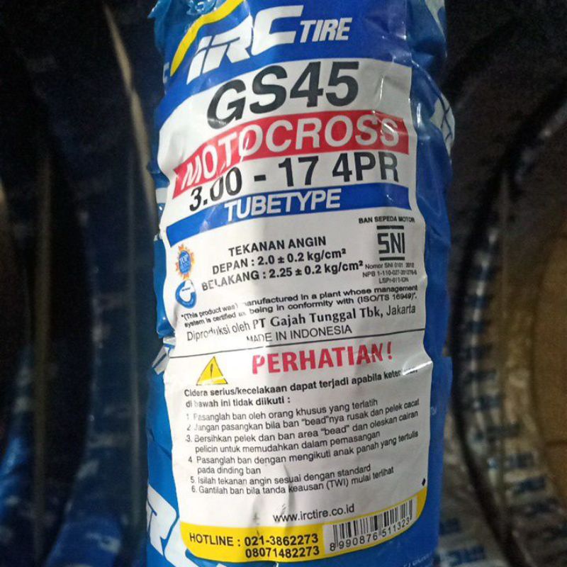 Ban Motocross IRC 300 17 GS 45 Ban Trail Cross