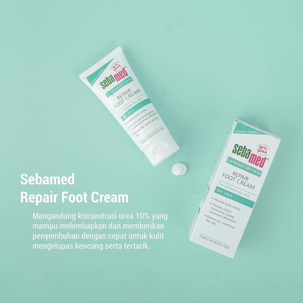 Sebamed Repair Foot Cream Extreme Dry Skin Repair Urea 100 ML 100ML krim kaki kulit kering kasar Krim Eksim