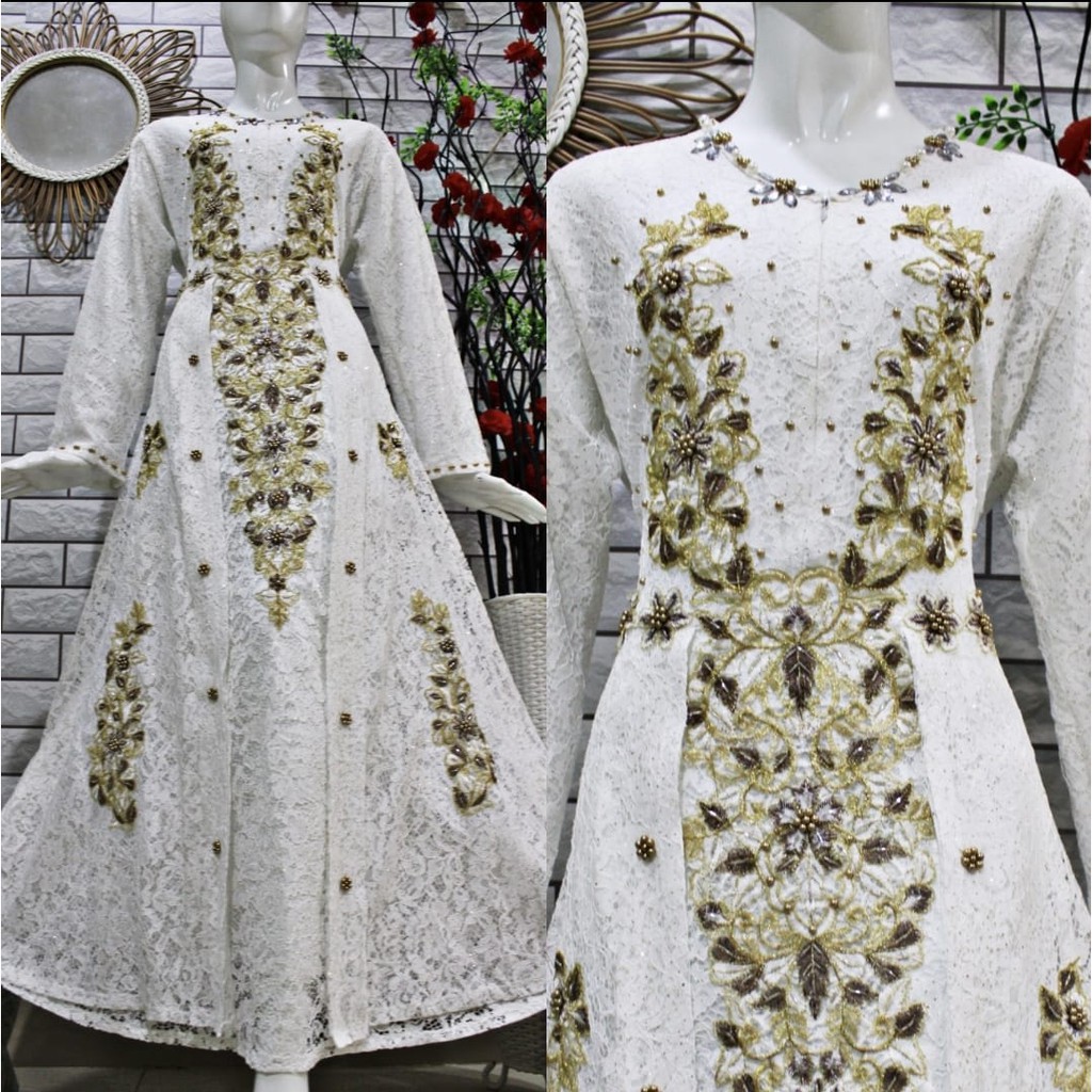 AM_FASHION>> GAMIS KAYLA BORDIR GAMIS BORKAT GAMIS PESTA DRESS PESTA BROKAT PAYET TERBARU-07