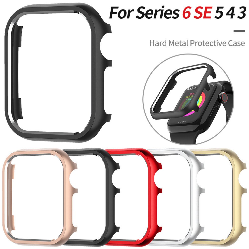 Luxury Metal Case For Apple Watch Series 1 2 3 4 5 6 7 8 9 ULTRA SE Simple Hard Case iWatch 38 40 42 44 41 45mm Thin Fit Slim