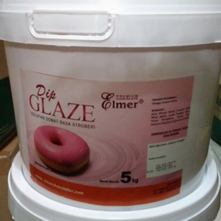 

Elmer Dip Glaze - Topping Donat Strawberry 500 gram