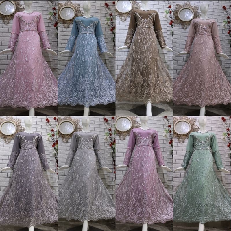 GAMIS PESTA TILE PAYET SWAROSKI