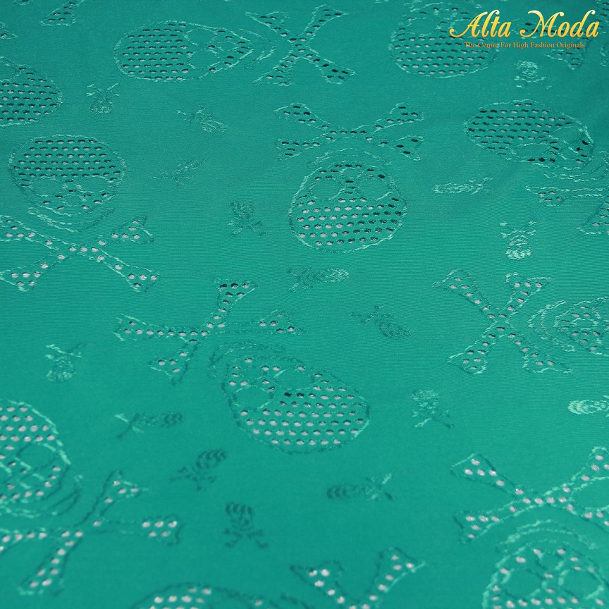 

Alta Moda Jacquard Bordir Motif Tengkorak Warna Medium Toska (1M)