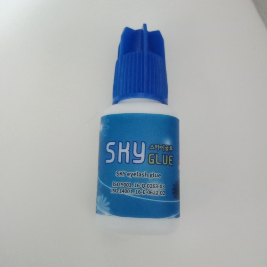 Sky Glue tutup biru lem eyelash extension Clear / bening