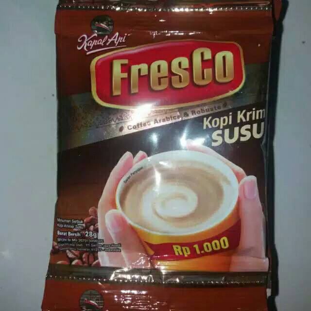 

Kapal Api fresco kopi krim susu. harga di atas untuk 1rtg ya kak