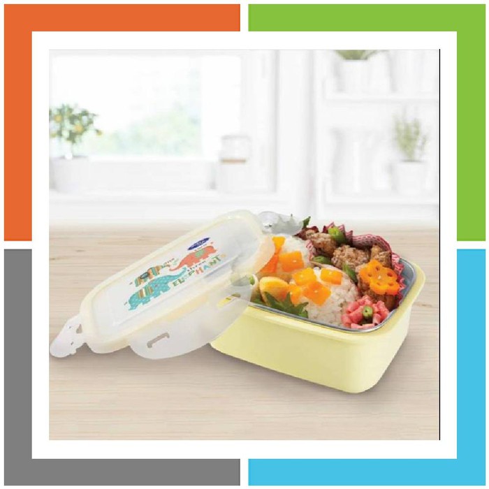 Baby Safe SS009 Stainless Steel Lunch Box Square 360ml