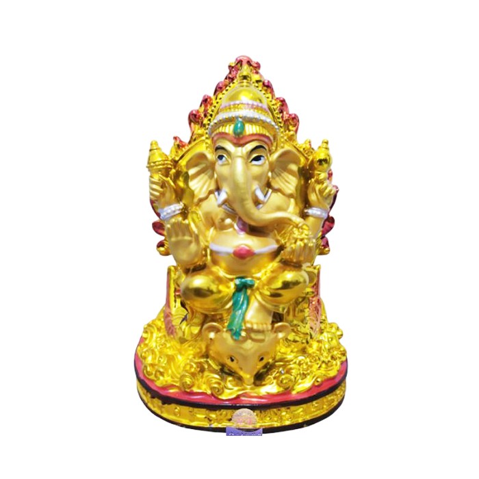 Patung Dewa Ganesha 7 Inch Bahan Fiber
