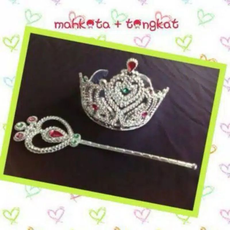 mahkota peri anak mini +tongkat peri