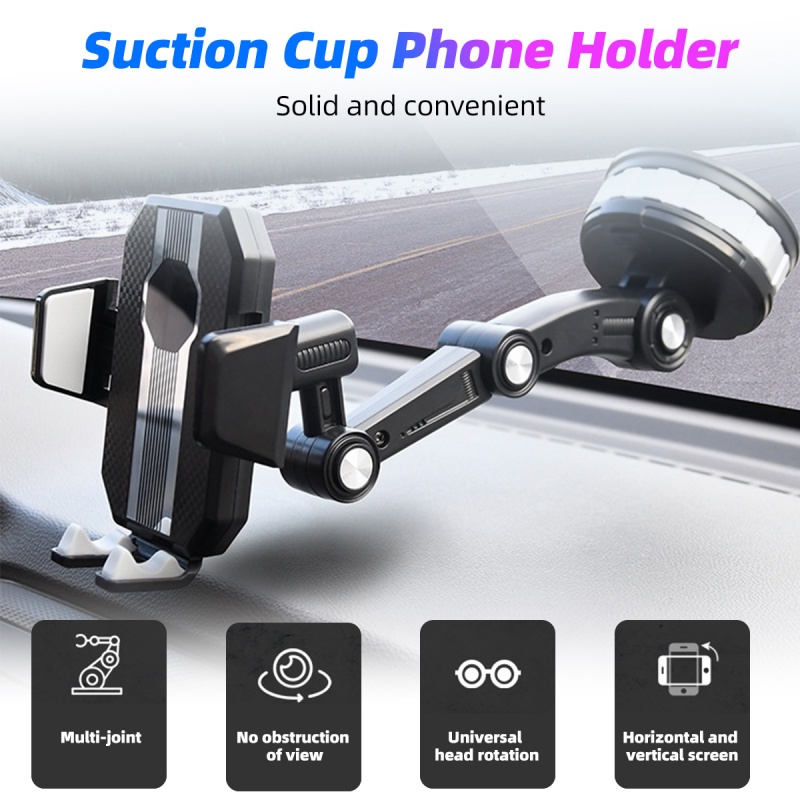 Holder Mobil Hp 4 in 1 Dashboard NC61 Jepit Kuat Ac Magnet Dudukan Handphone Universal Original untuk Pemasangan di dashboard kaca meja lemari bisa potrait landscape 360 derajat