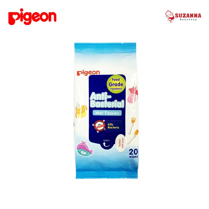 Pigeon Baby Antibacterial Wipes 20 Sheet - Suzanna Babyshop