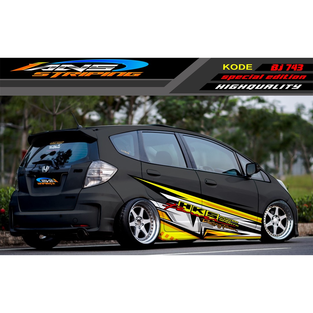 DECAL STICKER MOBIL HONDA BRIO AGYA JAZZ AVANZA YARIS / DECAL STICKER MOBIL JAZZ / STIKER MOBIL