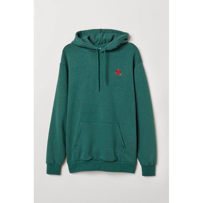hoodie hnm h&m Lil Rose green