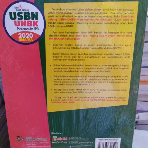 Tanpa Ongkir Saat Saat Jelang Usbn Un Unbk Matematika Ipa Sma