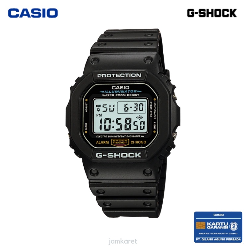 JAM TANGAN PRIA CASIO G-SHOCK DW-5600E-1V ORIGINAL - GSHOCK DW5600E HITAM