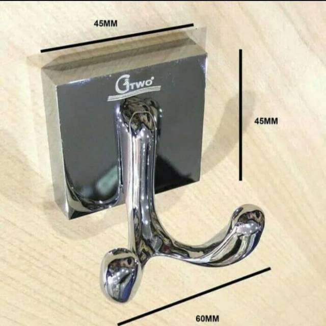 Double hook great 01 gantungan baju great kotak stainless