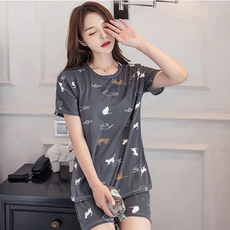 Baaju.id Set Baju Tidur Piyama Import Motif Kartun Imut Baju Rumah / Baju Santai Wanita KR1007