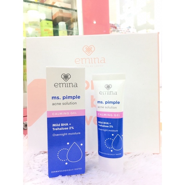 ❤️ MEMEY ❤️ EMINA MS PIMPLE Acne Solution Moisturizing Gel | Calming Gel Overnight 20ml
