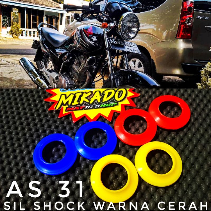 SIL SHOCK AS31 WARNA CERAH PCX NMAX GL CB CBR MEGAPRO TIGER SCORPIO KARET SKOK KNALPOT SHOCK T REM