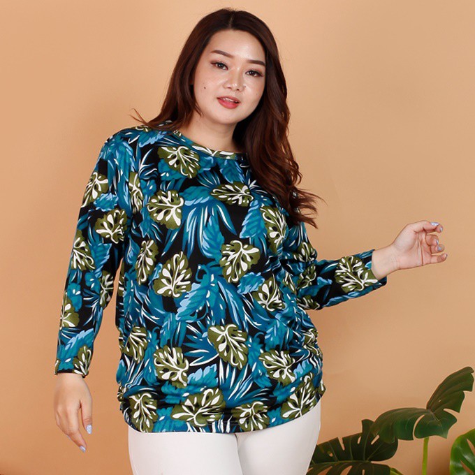 KAOS JUMBO BIG SIZE LENGAN PANJANG WANITA MONSTERA