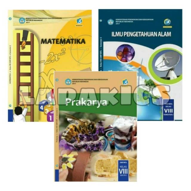 Paket Buku Semester 2 SMP Kelas 8 Matematika IPA Prakarya Revisi 2017 Kurikulum 2013 Kurtilas-1