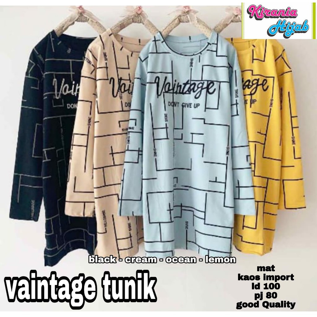 Vaintage Kaos By Kirania | Suplier Hijab Solo| Grosir