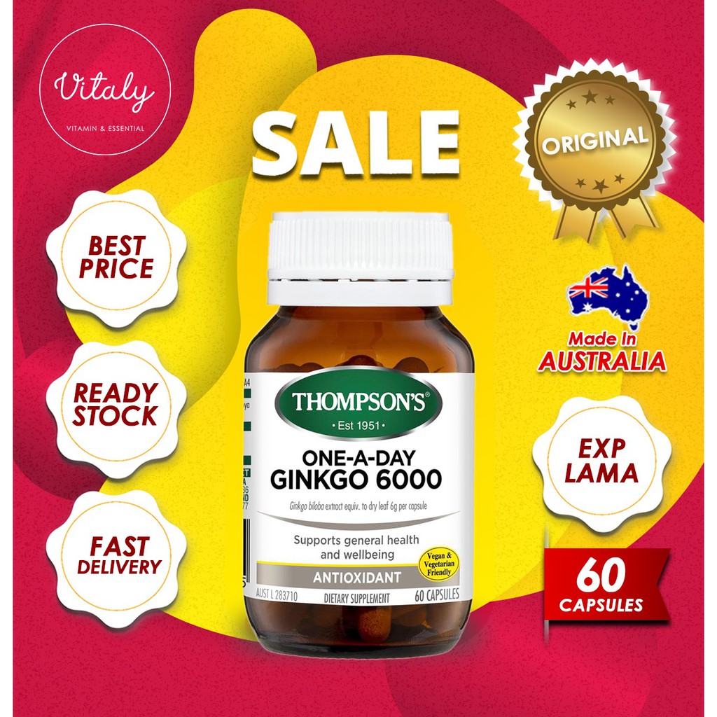 thompsons one a day ginkgo 6000 antioxidant 60 capsules