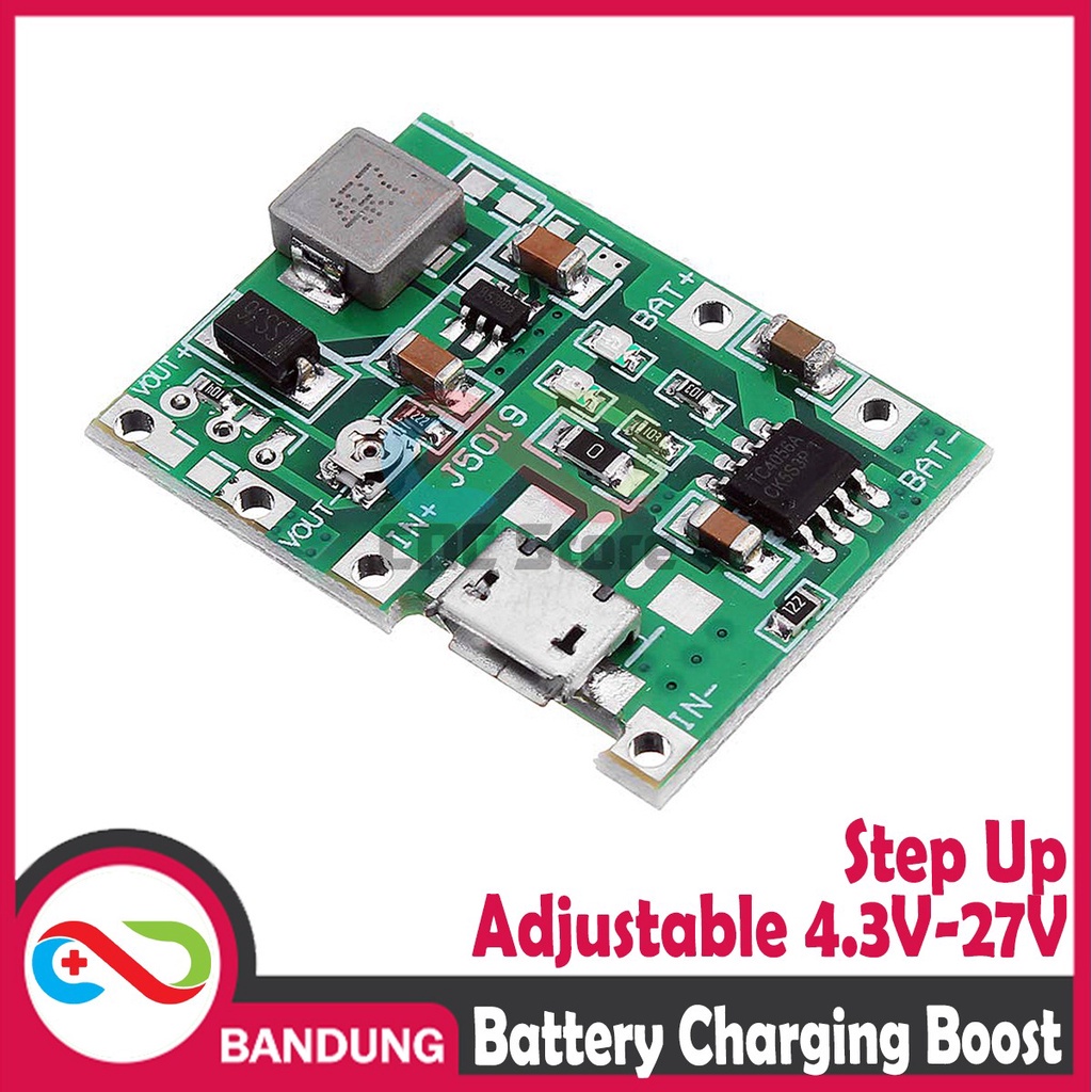 BATTERY CHARGING BOOST STEP UP ADJUSTABLE MODULE 2A 3.7V 9V 18650