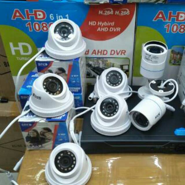 PAKET KAMERA CCTV 8CH 2MP SPC HYBRID KOMPLIT