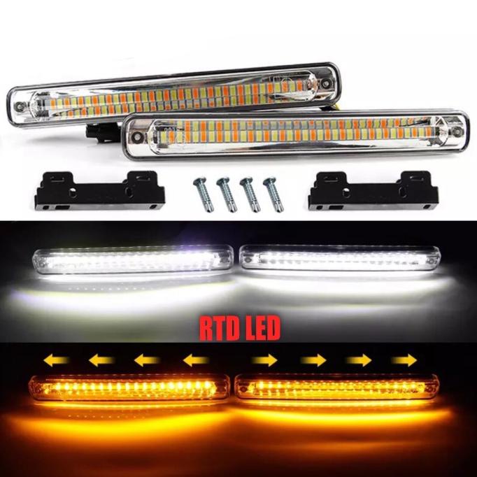 Drl Led Running Sein Lampu Drl Mobil 36 Mata Cahaya Terang R086